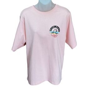 Southern Spirit Tee Shirt Graphic Miami Beach Florida Pink Short Sleeve Small
